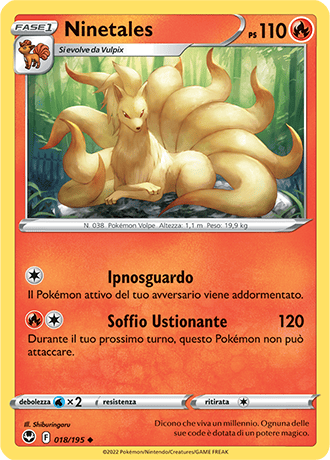 Ninetales 018/195 - ITA - Near Mint - Spada e Scudo - Tempesta Argentata - Carta Pokemon