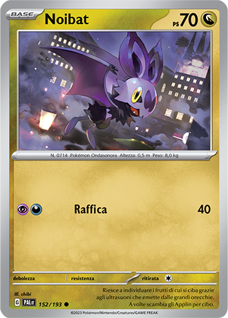 Noibat 152/193 - ITA - Near Mint - Scarlatto e Violetto - Evoluzioni a Paldea - Carta Pokemon