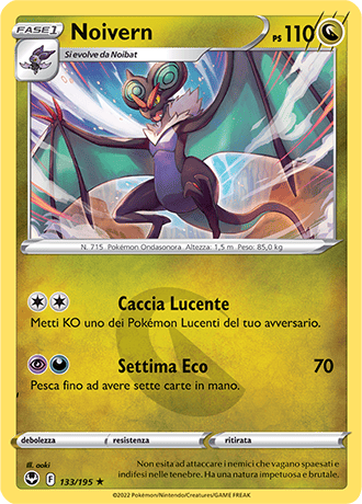 Noivern 133/195 - ITA - Near Mint - Spada e Scudo - Tempesta Argentata - Carta Pokemon