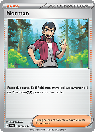 Norman 168/182 Reverse Holo - ITA - Near Mint - Scarlatto e Violetto - Paradosso Temporale - Carta Pokemon