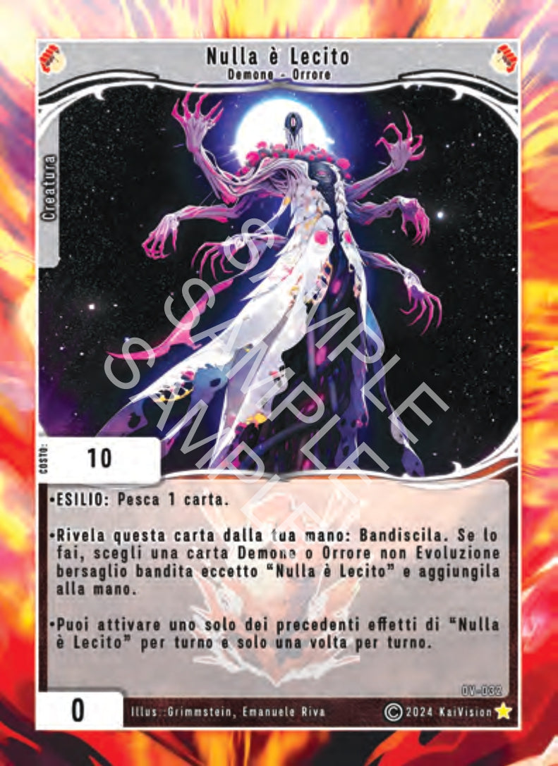 Nulla é Lecito OV - 032 Rara Foil - 1a Edizione - ITA - Near Mint - Oppressione Vacua - Carta Creatures of Exo