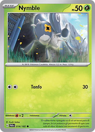 Nymble 014/182 - ITA - Near Mint - Scarlatto e Violetto - Paradosso Temporale - Carta Pokemon