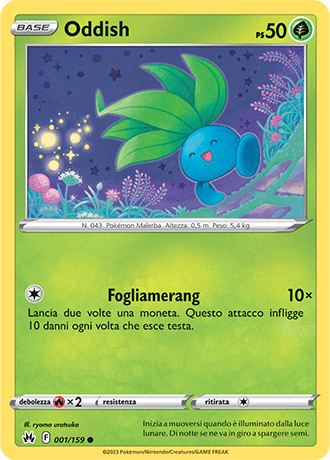 Oddish 001/159 - ITA - Near Mint - Spada e Scudo - Zenit Regale - Carta Pokemon