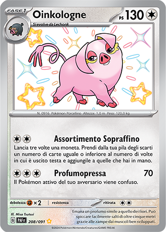 Oinkologne Shiny 208/091 - ITA - Near Mint - Scarlatto e Violetto - Destino di Paldea - Carta Pokemon