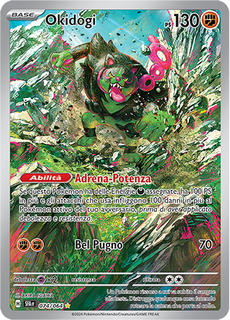 Okidogi 074/064 Rara Illustrazione - ITA - Near Mint - Scarlatto e Violetto - Segreto Fiabesco - Carta Pokemon