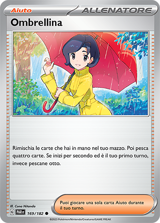 Ombrellina 169/182 - ITA - Near Mint - Scarlatto e Violetto - Paradosso Temporale - Carta Pokemon