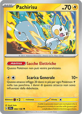 Pachirisu 068/198 - ITA - Near Mint - Scarlatto e Violetto - Carta Pokemon