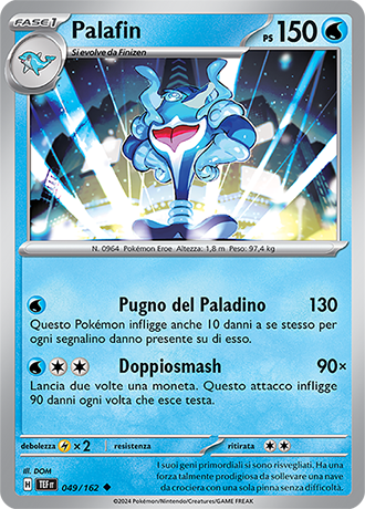 Palafin 049/162 - ITA - Near Mint - Scarlatto e Violetto - CronoForze - Carta Pokemon