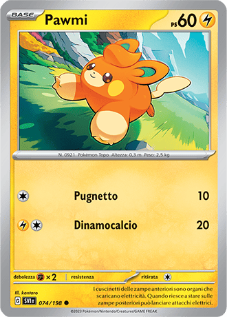 Pawmi 074/198 - ITA - Near Mint - Scarlatto e Violetto - Carta Pokemon