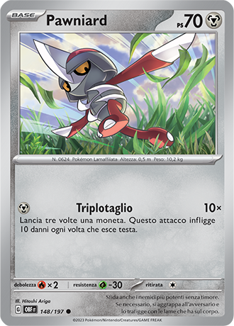 Pawniard 148/197 - ITA - Near Mint - Scarlatto e Violetto - Ossidiana Infuocata - Carta Pokemon