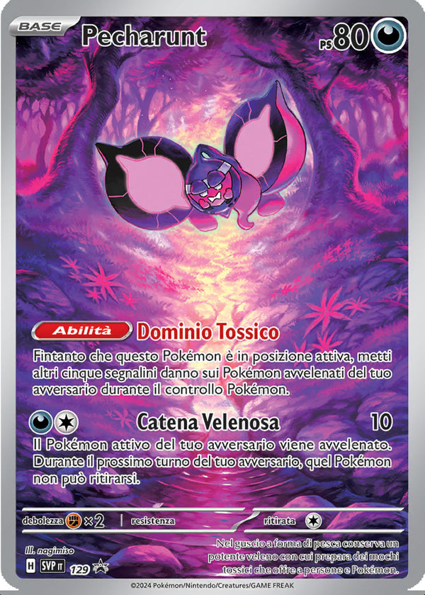 Pecharunt SVP 129 Illustrazione Rara - ITA - Mint Sigillata - Promo Scarlatto e Violetto - Carta Pokemon