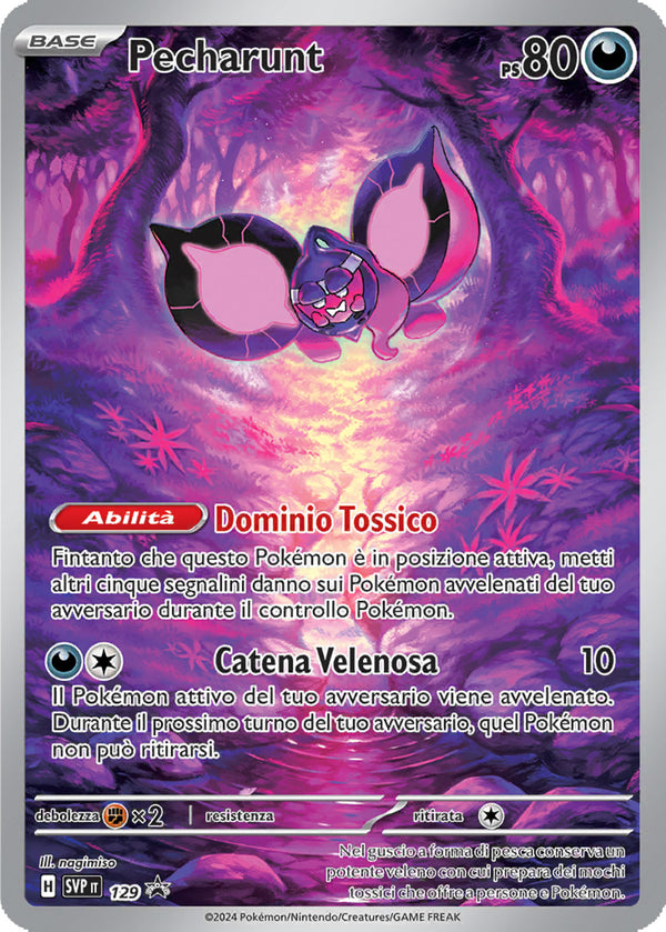 Pecharunt SVP 129 Illustrazione Rara - ITA - Near Mint - Promo Scarlatto e Violetto - Carta Pokemon