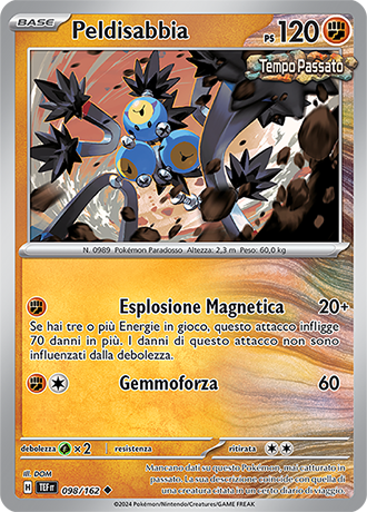 Peldisabbia 098/162 - ITA - Near Mint - Scarlatto e Violetto - CronoForze - Carta Pokemon