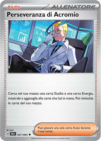 Perseveranza di Acromio 057/064 Non Comune - ITA - Near Mint - Scarlatto e Violetto - Segreto Fiabesco - Carta Pokemon