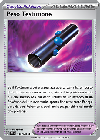 Peso Testimone 151/162 - ITA - Near Mint - Scarlatto e Violetto - CronoForze - Carta Pokemon