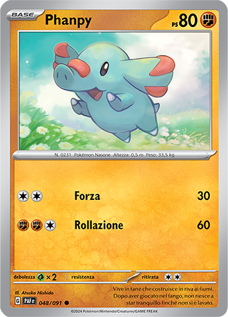 Phampy 048/091 Reverse Holo - ITA - Near Mint - Scarlatto e Violetto - Destino di Paldea - Carta Pokemon