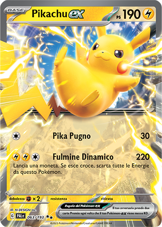 Pikachu ex 063/193 - ITA - Near Mint - Scarlatto e Violetto - Evoluzioni a Paldea - Carta Pokemon