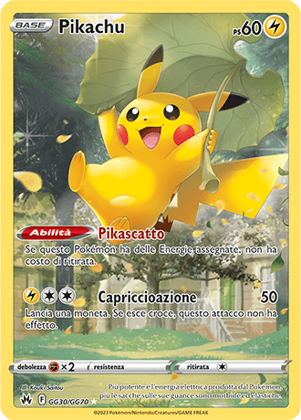 Pikachu GG30/GG70 Galleria di Galar - ITA - Near Mint - Spada e Scudo - Zenit Regale - Carta Pokemon