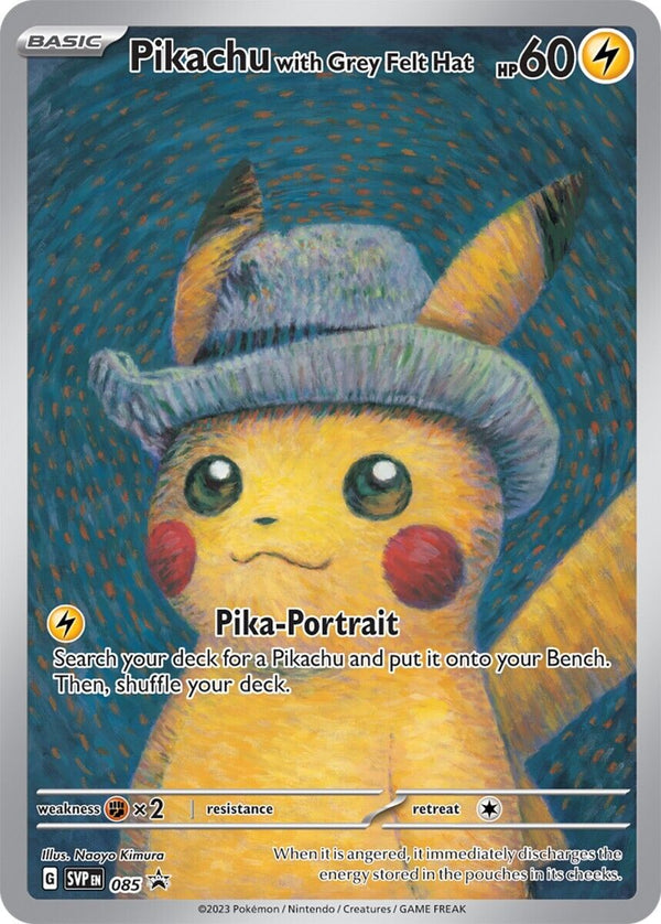 Pikachu with Grey Felt Hat SVP 085 Van Gogh - ENG - Near Mint - Scarlet and Violet Promo - Carta Pokemon