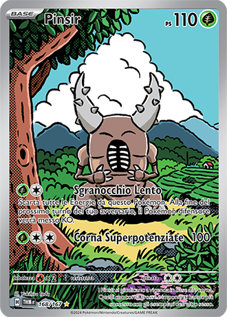 Pinsir 168/167 Illustrazione Rara - ITA - Near Mint - Scarlatto e Violetto - Crepuscolo Mascherato - Carta Pokemon