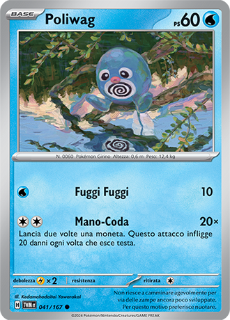 Poliwag 041/167 Comune - ITA - Near Mint - Scarlatto e Violetto - Crepuscolo Mascherato - Carta Pokemon