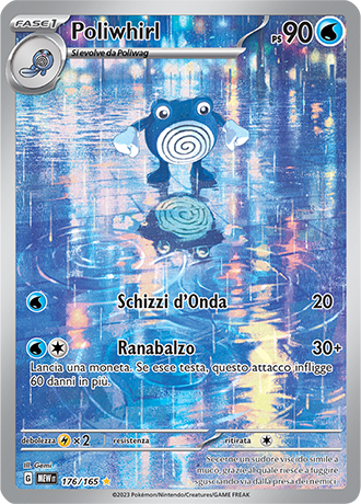 Poliwhirl 176/165 Illustrazione Rara - ITA - Near Mint - Scarlatto e Violetto - 151 - Carta Pokemon