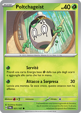 Poltchageist 021/167 Comune - ITA - Near Mint - Scarlatto e Violetto - Crepuscolo Mascherato - Carta Pokemon