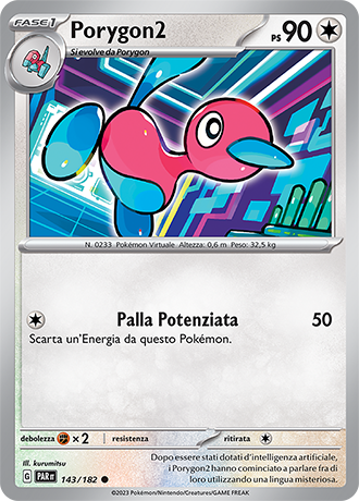 Porygon2 143/182 - ITA - Near Mint - Scarlatto e Violetto - Paradosso Temporale - Carta Pokemon