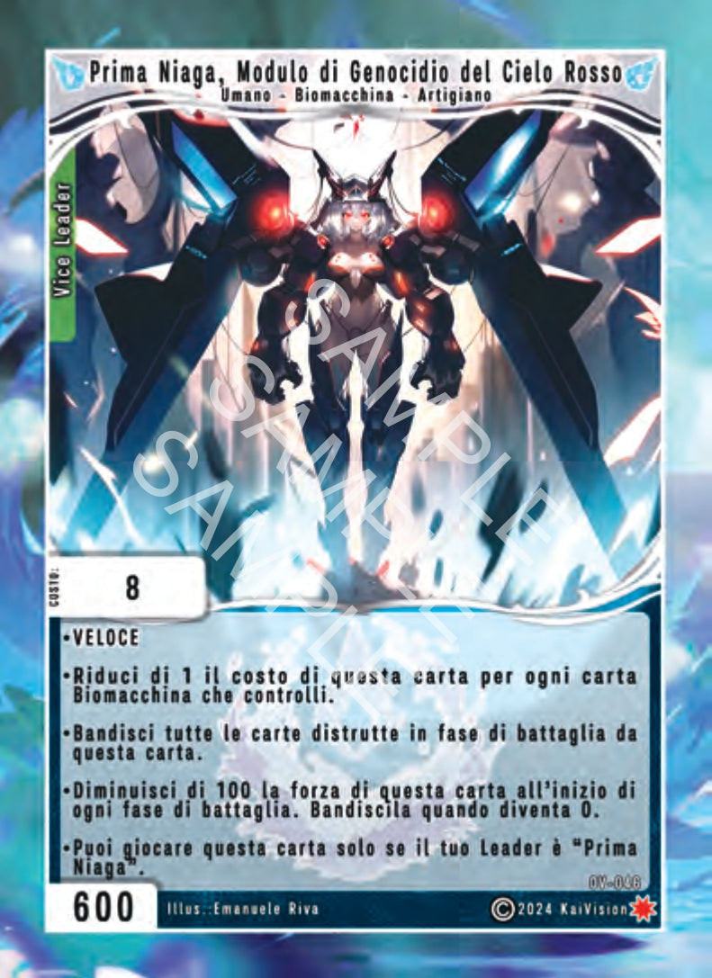 Prima Niaga, Modulo di Genocidio del Cielo Rosso OV - 046 Super Rara Cloud Foil - 1a Edizione - ITA - Near Mint - Oppressione Vacua - Carta Creatures of Exo