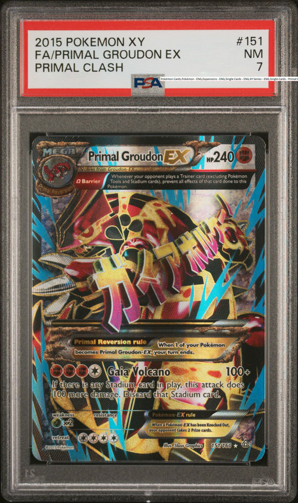 Primal Groudon 151/160 - ENG - Near Mint - Gradata PSA 7 - XY - Primal Clash - Carta Pokemon