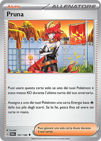 Pruna 167/182 - ITA - Near Mint - Scarlatto e Violetto - Paradosso Temporale - Carta Pokemon