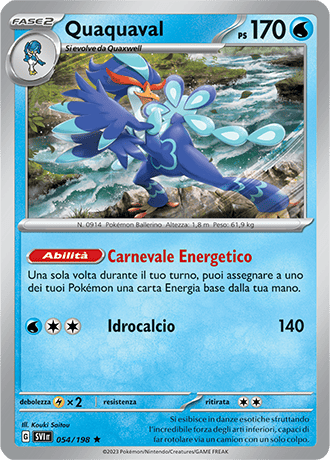 Quaquaval 054/198 Holo - ITA - Near Mint - Scarlatto e Violetto - Carta Pokemon