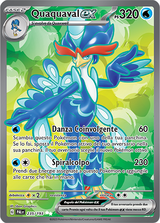 Quaquaval ex 235/193 Full Art - ITA - Near Mint - Scarlatto e Violetto - Evoluzioni a Paldea - Carta Pokemon