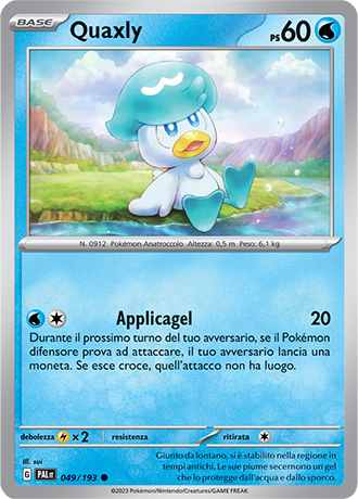 Quaxly 049/193 - ITA - Near Mint - Scarlatto e Violetto - Evoluzioni a Paldea - Carta Pokemon