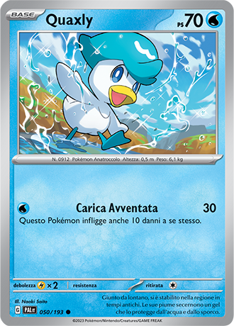 Quaxly 050/193 - ITA - Near Mint - Scarlatto e Violetto - Evoluzioni a Paldea - Carta Pokemon