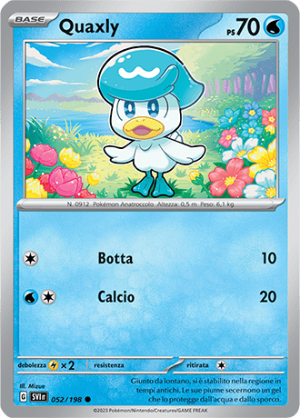 Quaxly 052/198 - ITA - Near Mint - Scarlatto e Violetto - Carta Pokemon