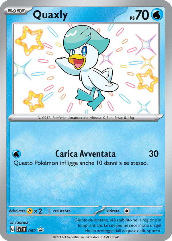 Quaxly Shiny SVP 082 - ITA - Near Mint - Promo Scarlatto e Violetto - Carta Pokemon