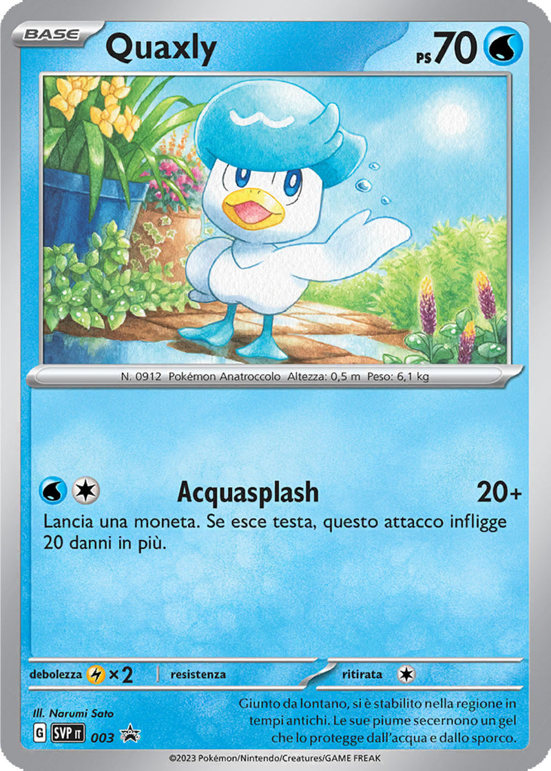 Quaxly SVP 003 Holo - ITA - Near Mint - Promo Scarlatto e Violetto - Carta Pokemon