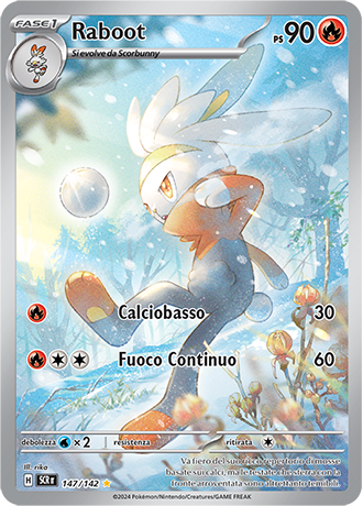 Raboot 147/142 - ITA - Near Mint - Scarlatto e Violetto - Corona Astrale - Carta Pokemon