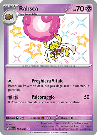 Rabsa Shiny 163/091 - ITA - Near Mint - Scarlatto e Violetto - Destino di Paldea - Carta Pokemon