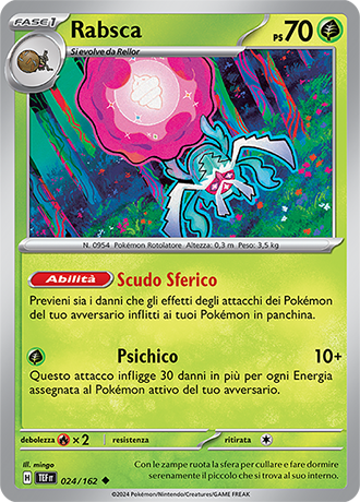 Rabsca 024/162 - ITA - Near Mint - Scarlatto e Violetto - CronoForze - Carta Pokemon