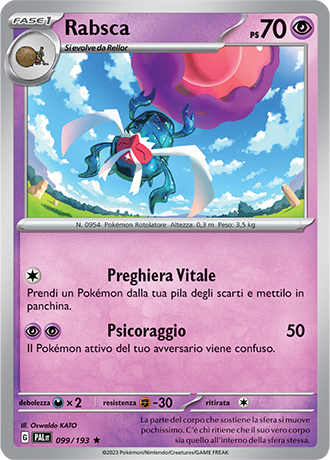 Rabsca 099/193 Reverse Holo - ITA - Near Mint - Scarlatto e Violetto - Evoluzioni a Paldea - Carta Pokemon