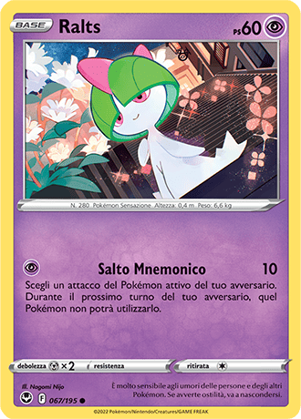 Ralts 067/195 - ITA - Near Mint - Spada e Scudo - Tempesta Argentata - Carta Pokemon