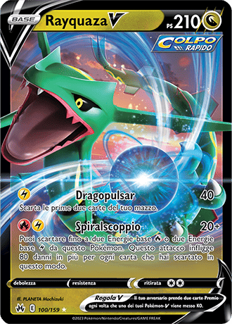 Rayquaza V 100/159 - ITA - Near Mint - Spada e Scudo - Zenit Regale - Carta Pokemon