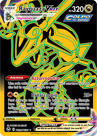 Rayquaza-VMAX TG29/TG30 Black Gold Trainer Gallery - ITA - Near Mint - Spada e Scudo - Tempesta Argentata - Carta Pokemon