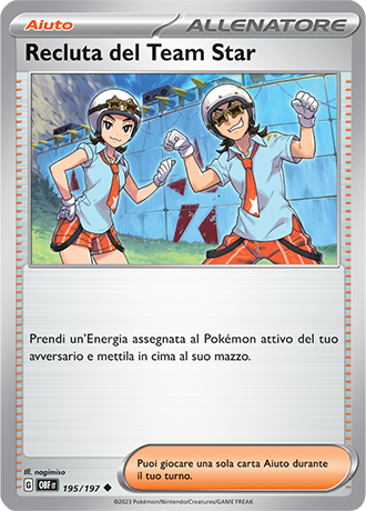 Recluta del Team Star 195/197 - ITA - Near Mint - Scarlatto e Violetto - Ossidiana Infuocata - Carta Pokemon