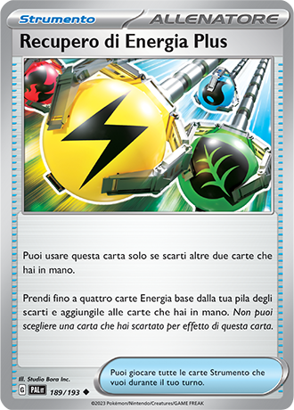 Recupero di Energia Plus 189/193 - ITA - Near Mint - Scarlatto e Violetto - Evoluzioni a Paldea - Carta Pokemon