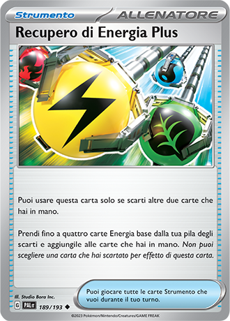 Recupero di Energia Plus 189/193 Reverse Holo - ITA - Mint - Scarlatto e Violetto - Evoluzioni a Paldea - Carta Pokemon