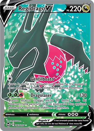 Regidrago-V 183/195 Full Art - ITA - Near Mint - Spada e Scudo - Tempesta Argentata - Carta Pokemon