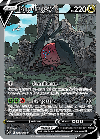 Regidrago-V 184/195 Alternative Art - ITA - Near Mint - Spada e Scudo - Tempesta Argentata - Carta Pokemon